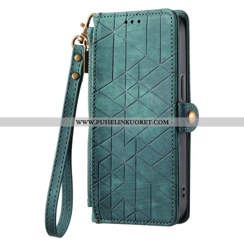 Kuoret Xiaomi Redmi Note 14 Pro Plus 5g Geometrisia Viivoja Muistuttava Lompakko
