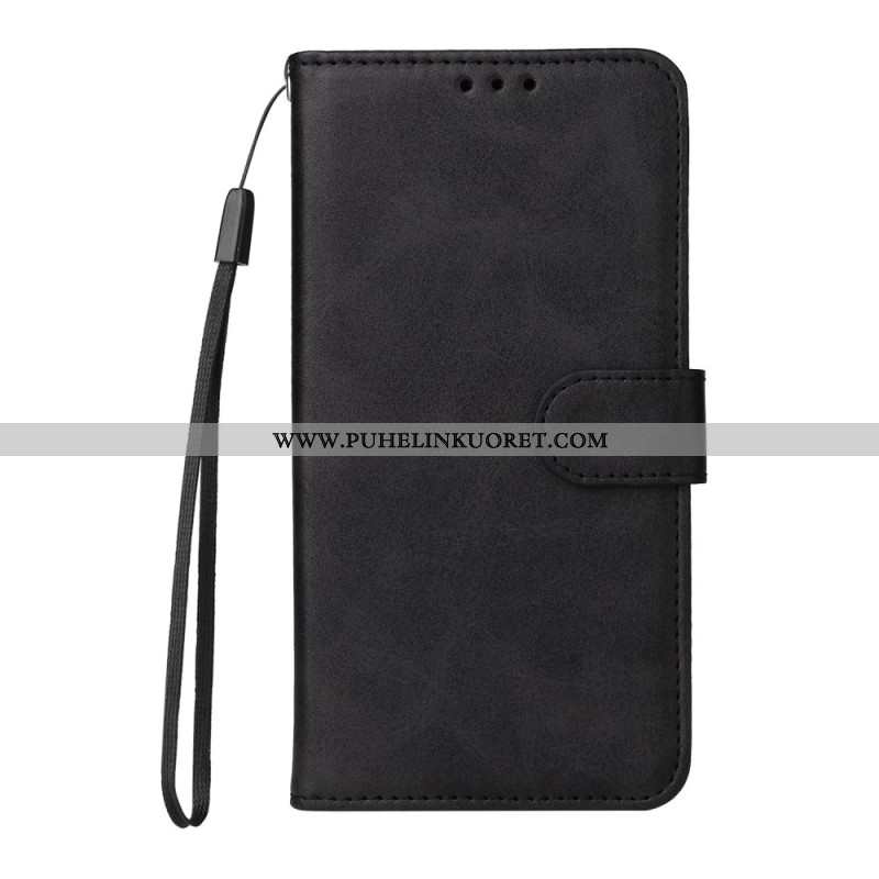 Kotelot Xiaomi Redmi Note 14 Pro Plus 5g Yksinkertaista Nahkaa Ja Hihna