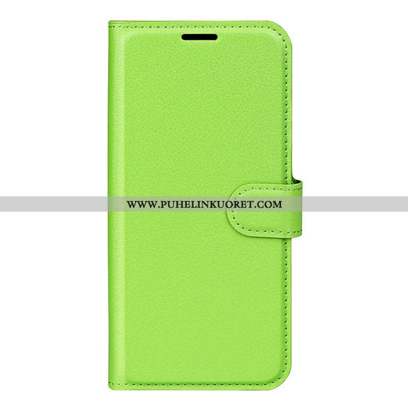 Kotelot Xiaomi Redmi Note 14s Klassinen Litsikuvioinen Tekonahka Suojakuori