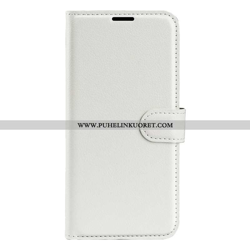 Kotelot Xiaomi Redmi Note 14s Klassinen Litsikuvioinen Tekonahka Suojakuori