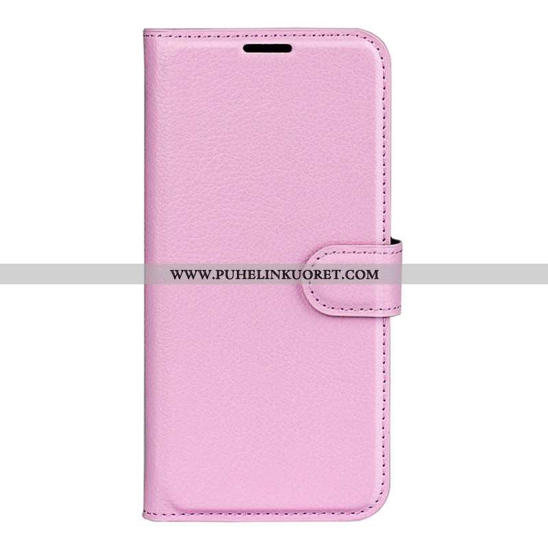 Kotelot Xiaomi Redmi Note 14s Klassinen Litsikuvioinen Tekonahka Suojakuori