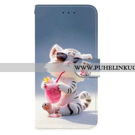 Nahkakotelo Xiaomi Redmi Note 15 5g Viileä Kissa