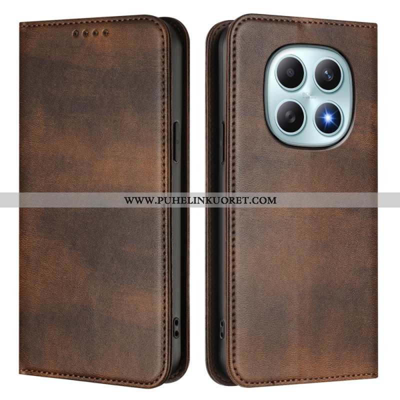 Nahkakotelo Xiaomi Redmi Note 15 5g Retro Rfid-suojauksella