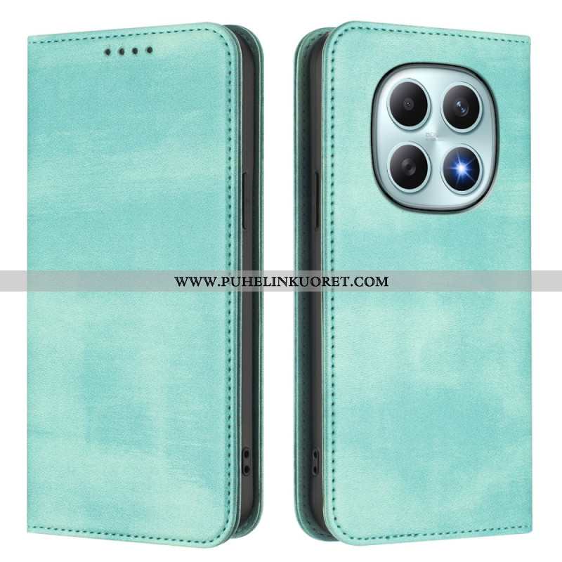 Nahkakotelo Xiaomi Redmi Note 15 5g Retro Rfid-suojauksella