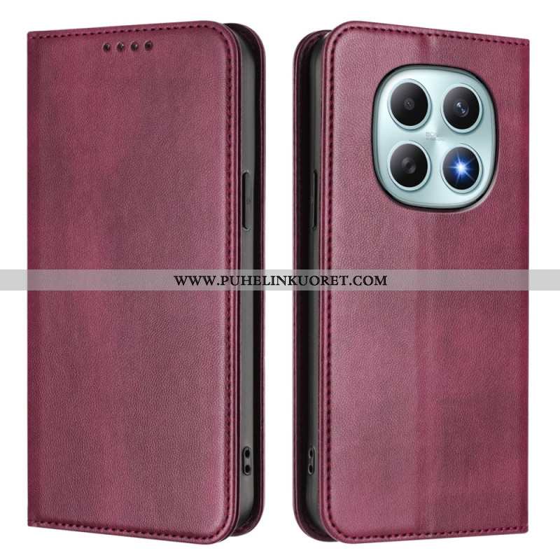 Nahkakotelo Xiaomi Redmi Note 15 5g Retro Rfid-suojauksella