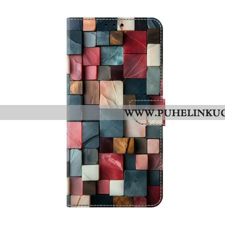 Kotelot Xiaomi Redmi Note 15 5g Puhelinkuoret Taitettavalla Jalustalla - Värikäs Tiilikuvio