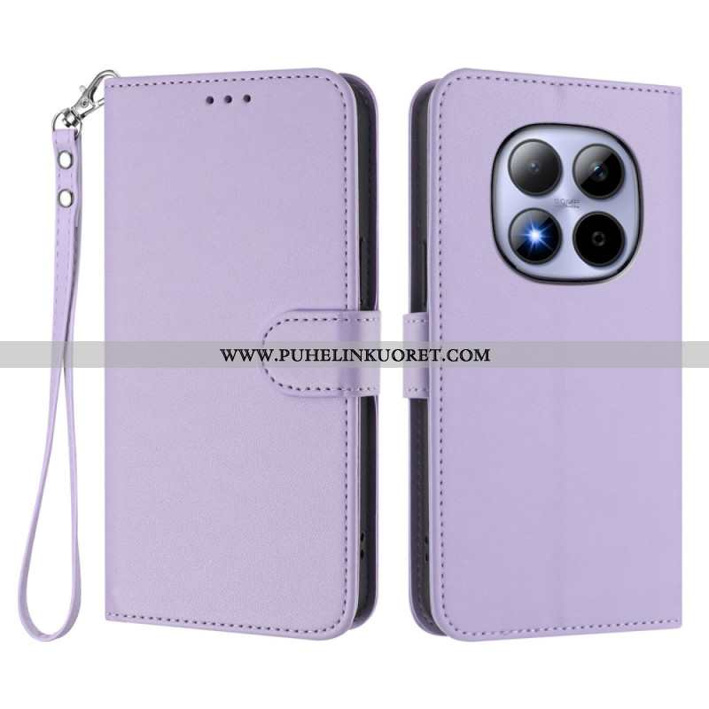 Nahkakotelo Xiaomi Redmi Note 15 Pro 5g Klassinen Hihnalla