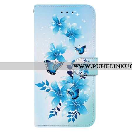 Kotelot Xiaomi Redmi Note 15 Pro 5g Puhelinkuoret Siniset Perhoset