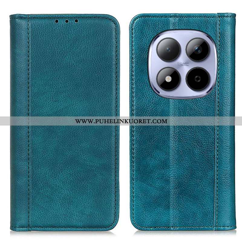 Nahkakotelo Xiaomi Redmi Note 15 Pro 5g Haljasnahka