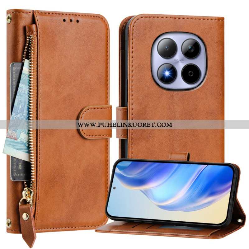 Kotelot Xiaomi Redmi Note 15 Pro 5g Vetoketjullinen Tasku Ja Useita Korttilokeroita