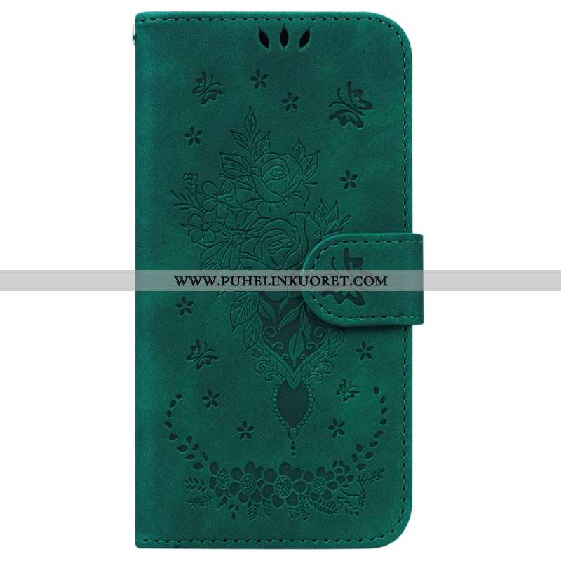 Kotelot Xiaomi Redmi Note 15 Pro 5g Puhelinkuoret Perhosia Ja Ruusuja