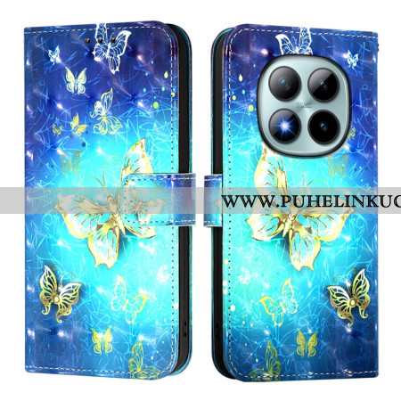 Kotelot Xiaomi Redmi Note 15 Pro Plus 5g Kultaiset Perhoset