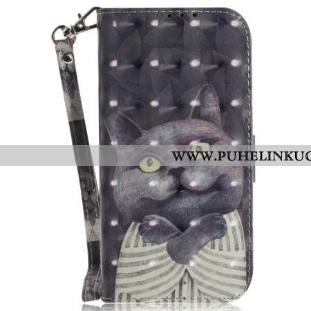 Kotelot Xiaomi Redmi Note 15 Pro Plus 5g Puhelinkuoret Harmaa Kissa Hihnalla