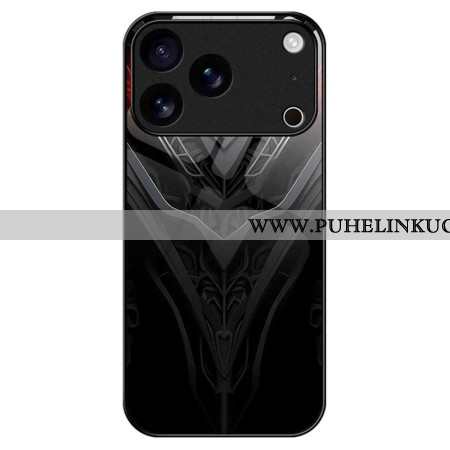 Kuori iPhone 17 Pro Max Karkaistusta Lasista Valmistettu Kuvio Musta Suojakuori