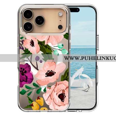 Puhelinkuoret iPhone 17 Pro Max Magsafe-yhteensopiva Kukkakuvio