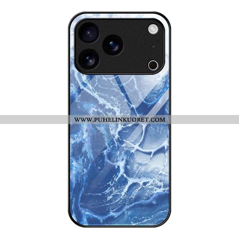 Kuori iPhone 17 Pro Marmorikuvioinen Lasi Suojakuori