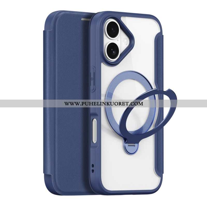 Nahkakotelo iPhone 17 Magsafe Skin X Pro -sarja Dux Ducis -jalustalla Suojakuori