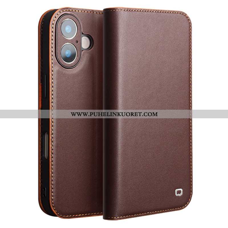 Nahkakotelo iPhone 17 Qialino Nahka Suojakuori