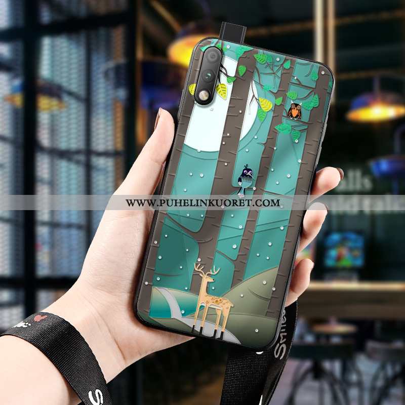 Kuoret, Kotelo Honor 9x Kohokuviointi Sarjakuva Ulotteinen Ihana Murtumaton Vihreä