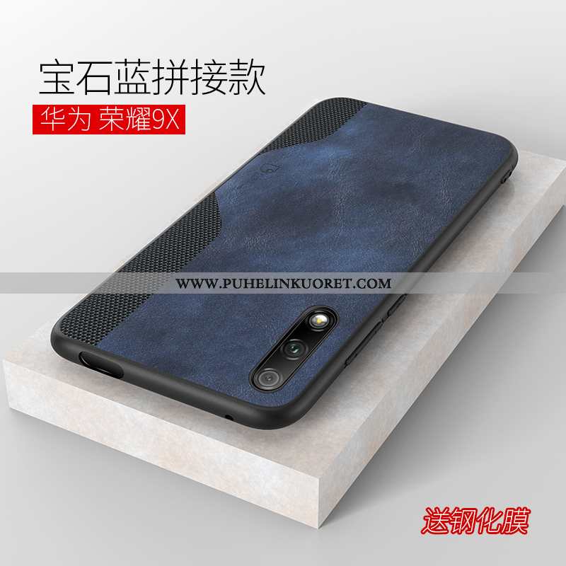 Kuori, Kuoret Honor 9x Valo Silikoni Liiketoiminta Pesty Suede Nahkakuori Khaki