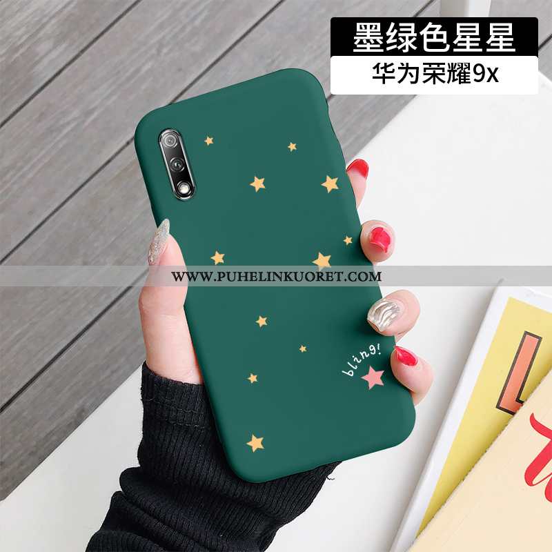 Kuoret, Kotelo Honor 9x Pehmeä Neste Valo Uusi Pesty Suede Ultra Sininen