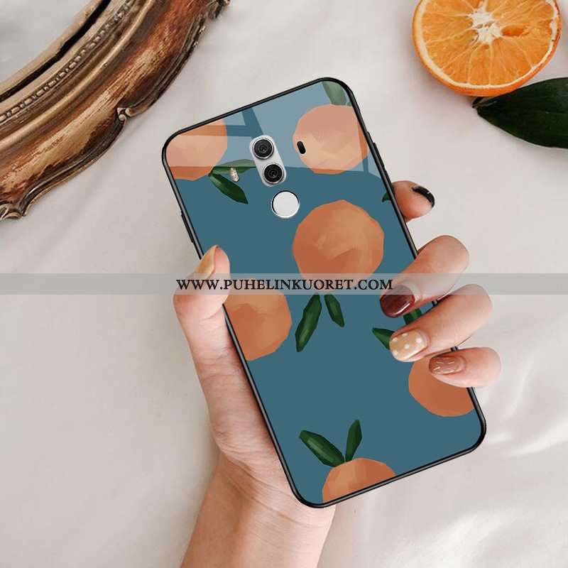 Kotelo, Kuori Huawei Mate 10 Pro Silikoni Lasi Puhelimen Tila Vihreä Valkoinen