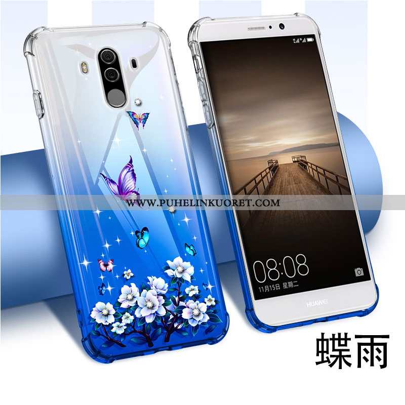 Kotelo, Kuori Huawei Mate 10 Pro Ultra Pehmeä Neste Silikoni Puhelimen Suupaltti Sininen