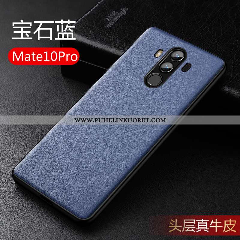 Kuoret, Kotelo Huawei Mate 10 Pro Luova Aito Nahka Persoonallisuus Valo Kuori Sininen