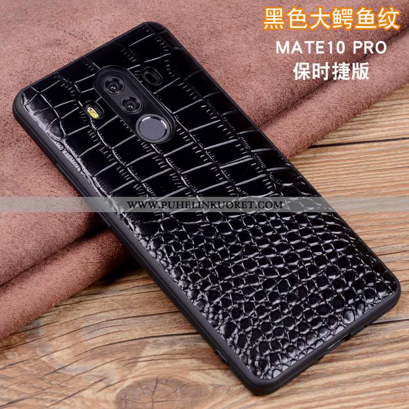 Kuoret, Kotelo Huawei Mate 10 Pro Nahkakuori Suojaus Puhelimen Murtumaton All Inclusive Mustat