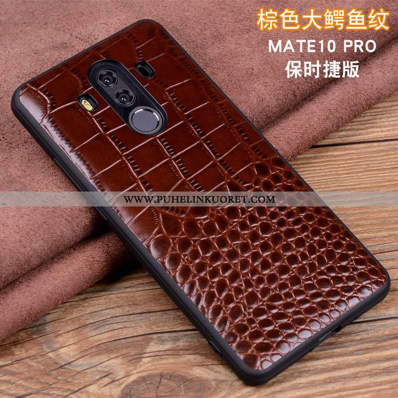 Kuoret, Kotelo Huawei Mate 10 Pro Nahkakuori Suojaus Puhelimen Murtumaton All Inclusive Mustat