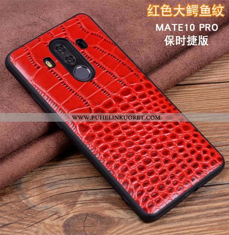 Kuoret, Kotelo Huawei Mate 10 Pro Nahkakuori Suojaus Puhelimen Murtumaton All Inclusive Mustat