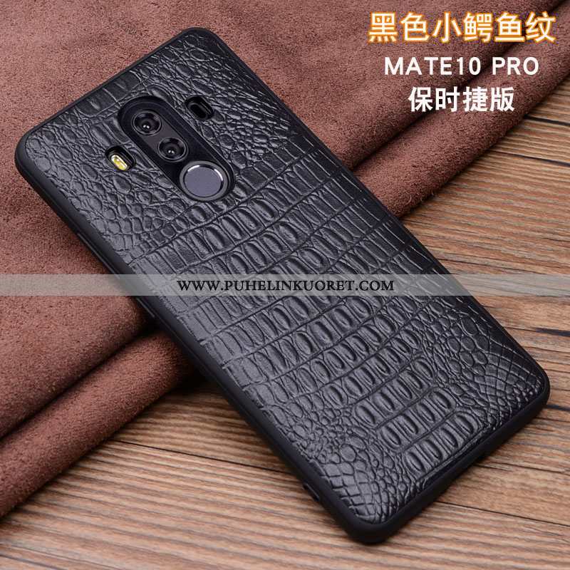 Kuoret, Kotelo Huawei Mate 10 Pro Nahkakuori Suojaus Puhelimen Murtumaton All Inclusive Mustat