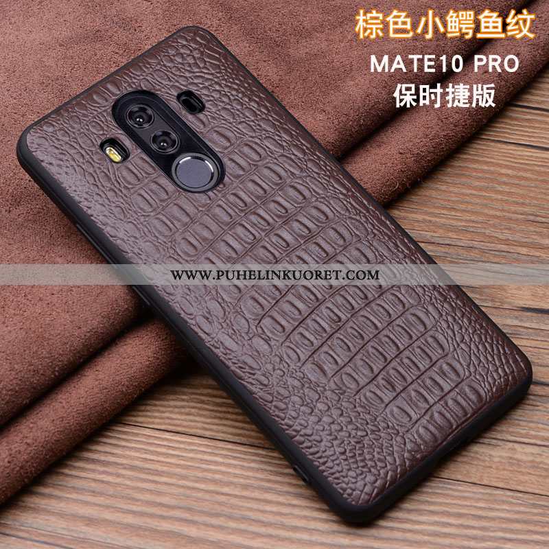 Kuoret, Kotelo Huawei Mate 10 Pro Nahkakuori Suojaus Puhelimen Murtumaton All Inclusive Mustat