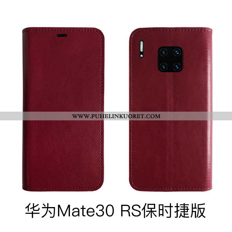 Kotelo, Kuori Huawei Mate 30 Rs Aito Nahka Nahka Suojaus Punainen