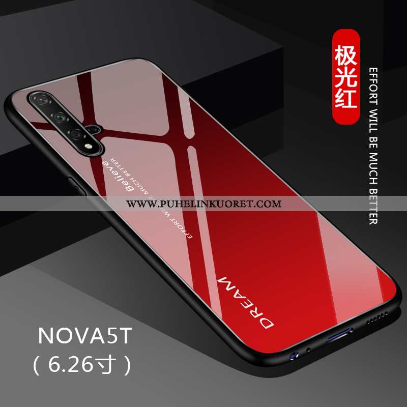Kuori, Kuoret Huawei Nova 5t Suojaus Lasi Musta Muokata Kaltevuus Mustat