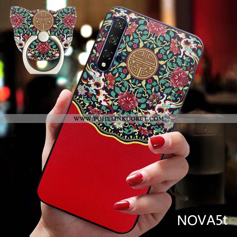 Kuori, Kuoret Huawei Nova 5t Silikoni Suojaus Kuori Vihreä Ripustettavat Koristeet