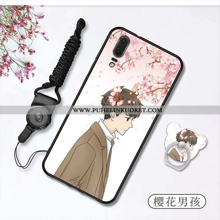 Kuoret, Kotelo Huawei P20 Pehmeä Neste Suojaus Kuori Murtumaton Punainen