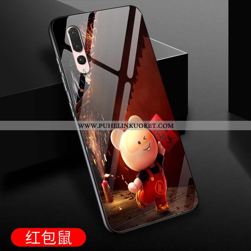 Kuoret, Kotelo Huawei P20 Pro Lasi Sarjakuva Rotta Puhelimen Kuori Violetti