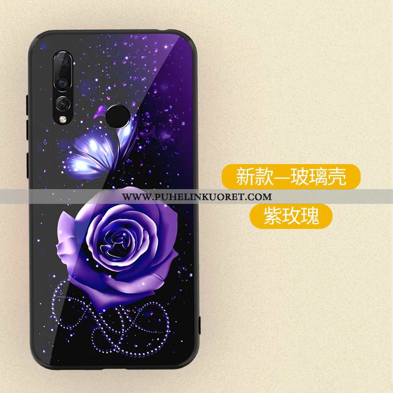 Kotelo, Kuori Huawei P30 Lite Xl Pesty Suede Ripustettavat Koristeet All Inclusive Maalaus Violetti