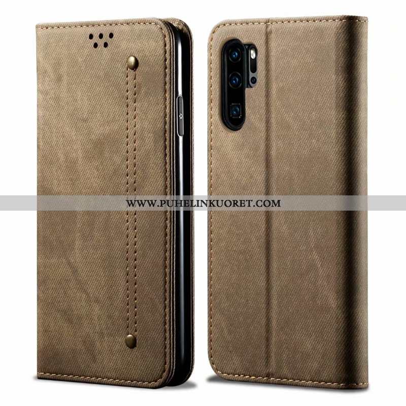 Kuori, Kuoret Huawei P30 Pro Suojaus Nahkakuori Simpukka Kuori Puhelimen Ruskea
