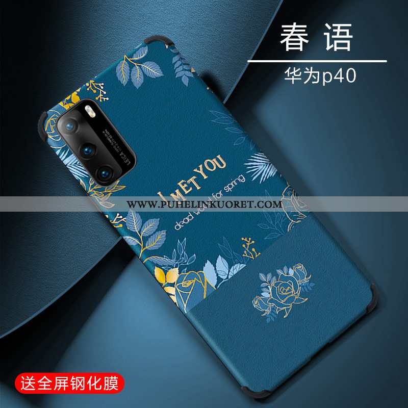 Kotelo, Kuori Huawei P40 Pesty Suede Persoonallisuus Puhelimen Yksinkertainen Ylellisyys Vihreä