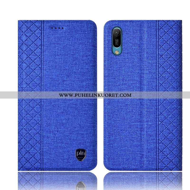 Kuoret, Kotelo Huawei Y6 2020 Nahkakuori Pellava Kuori All Inclusive Ruskea
