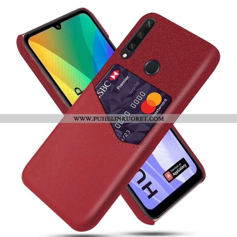Kuori, Kuoret Huawei Y6p Suojaus Nahkakuori Kuori Kortti Musta Mustat
