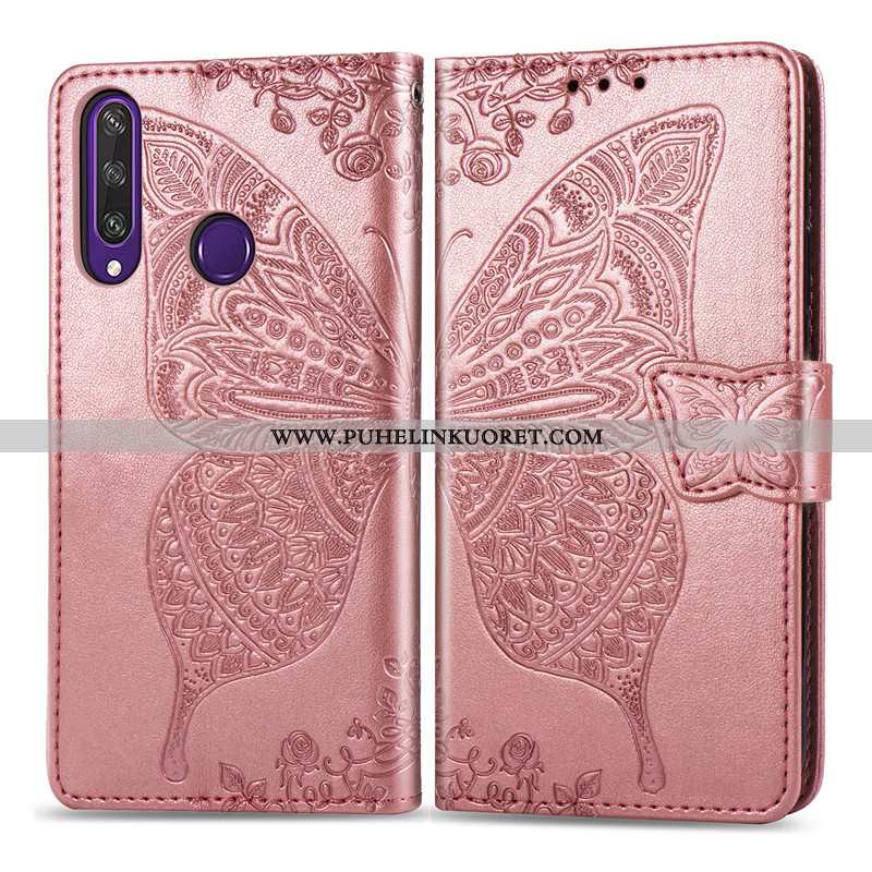 Kuori, Kuoret Huawei Y6p Suojaus Nahkakuori Kuori Harmaa Kohokuviointi