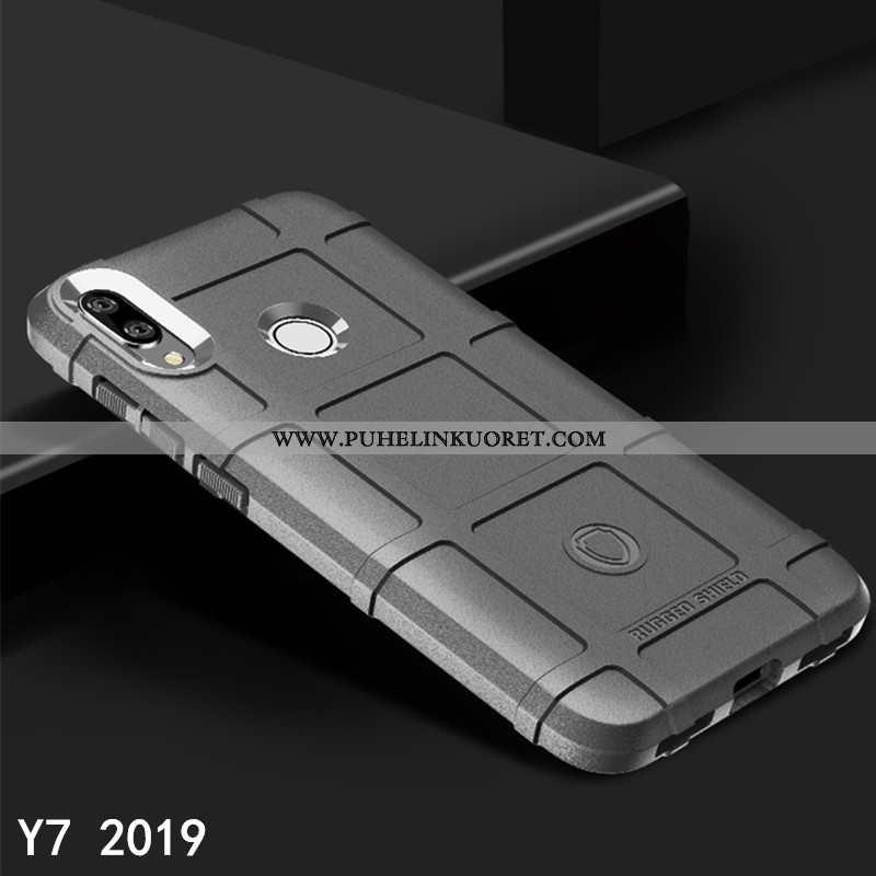 Kuoret, Kotelo Huawei Y7 2020 Pesty Suede Persoonallisuus Paksu Suuntaus Suojaus Mustat