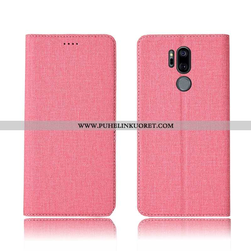 Kuoret, Kotelo Lg G7 Thinq Suojaus Pellava Uusi Simpukka Sininen