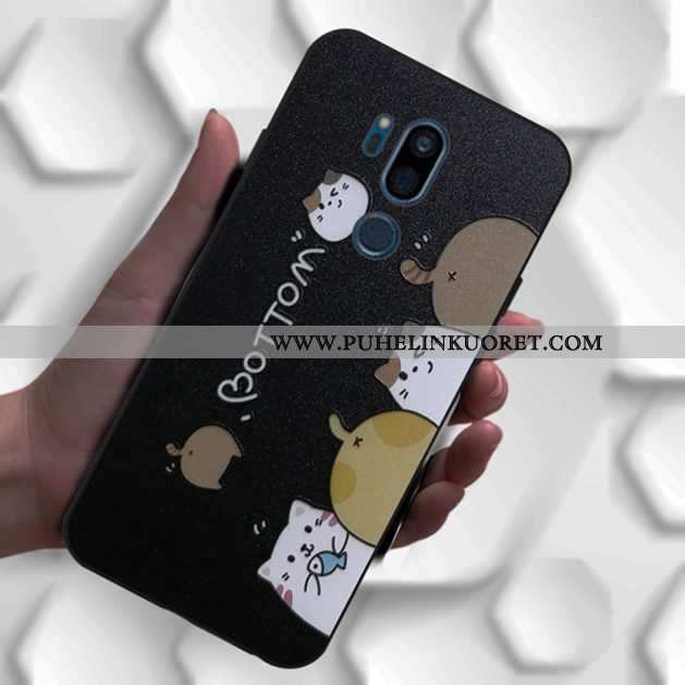 Kuoret, Kotelo Lg G7 Thinq Sarjakuva Ihana Pehmeä Neste Musta Kuori Mustat