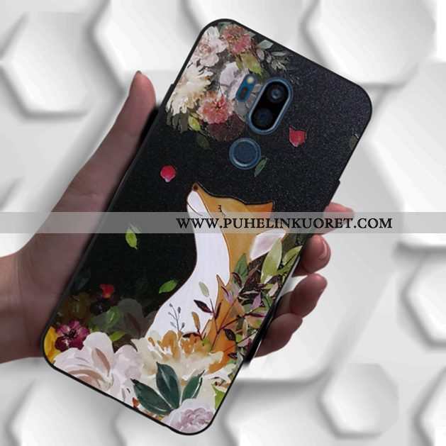 Kuoret, Kotelo Lg G7 Thinq Sarjakuva Ihana Pehmeä Neste Musta Kuori Mustat