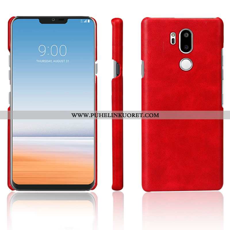 Kuoret, Kotelo Lg G7 Thinq Vuosikerta Nahka Puhelimen Suojaus Tummansiniset