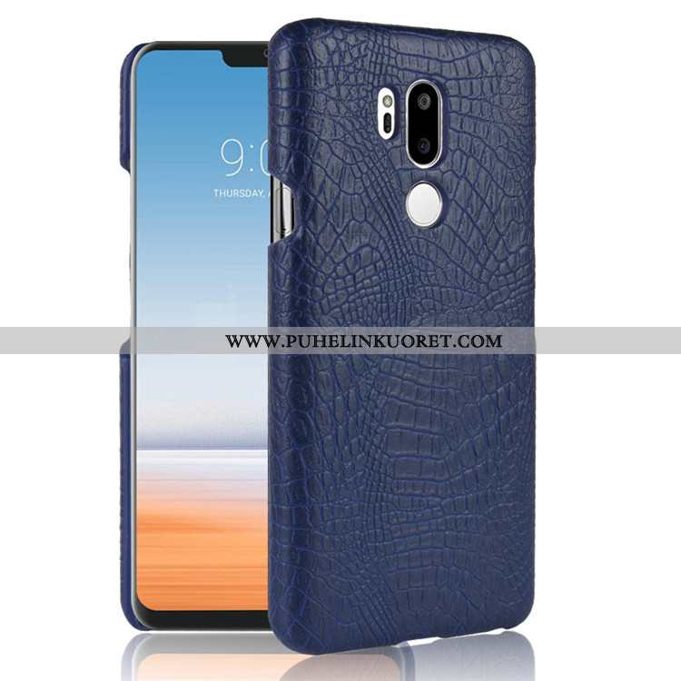 Kuoret, Kotelo Lg G7 Thinq Vuosikerta Nahka Puhelimen Suojaus Tummansiniset
